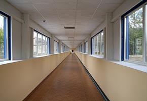 Corridor connecting between Satellite Processing facility (AITB) and Hotel Yasny Kosmotras, 2006-07 (C) Seiji Yoshimoto